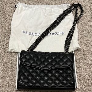 Rebecca Minkoff Black Quilted Leather Shoulder Bag